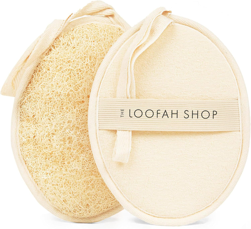 Natural Egyptian Bath Loofah, XL Body Scrubber, Set of 4