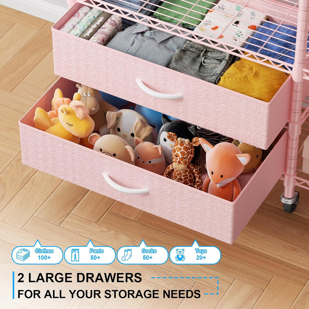 Ulif F3R Heavy Duty Clothes Rack（With Lockable Wheels）Freestanding Clothing R...