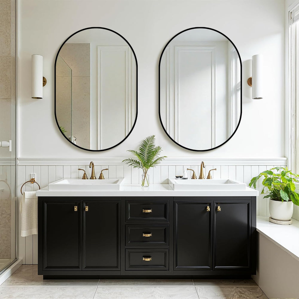 Oval Bathroom Mirror for Over Sink, 2 Pack 24"x36" Vanity Mirror, B...
