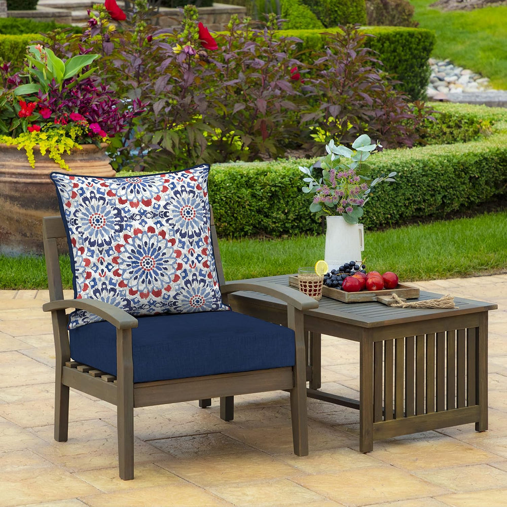 Arden Outdoor Deep Seat Cushion Set, Foam, 4-Pack, 22x24, Clark Blue