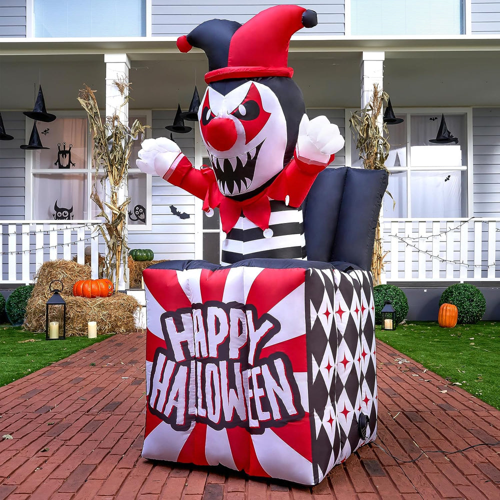 Joiedomi 5 Ft Halloween Inflatables Animated Clown Decorations Outdoor, Hallo...