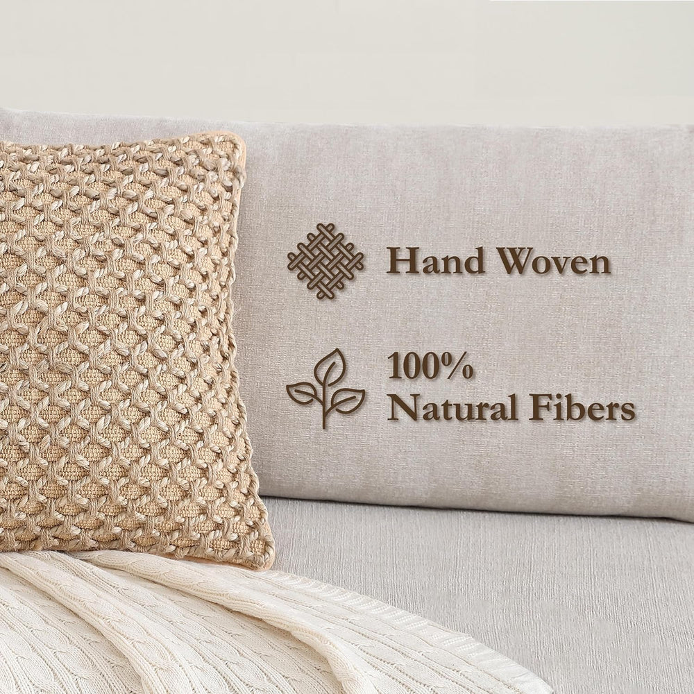 Boho Living Jada Decorative Throw, Includes Accent Insert, Premium Woven Desi...