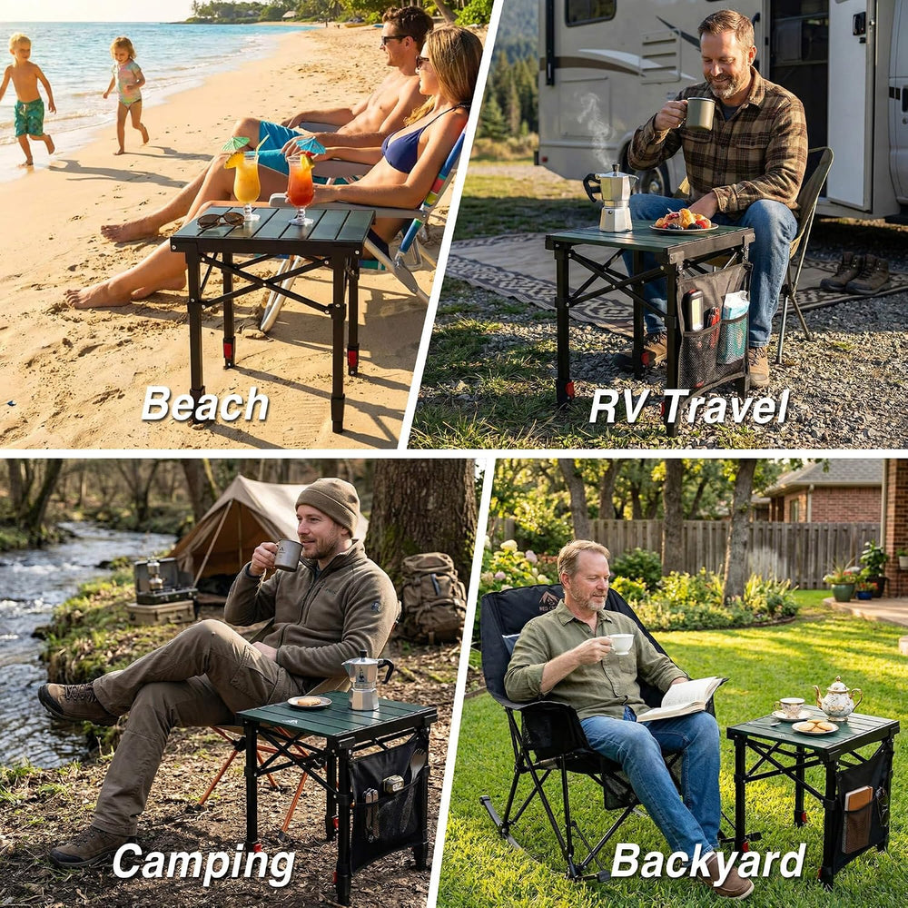 Portable Folding Camping Table Lightweight with Adjustable Height