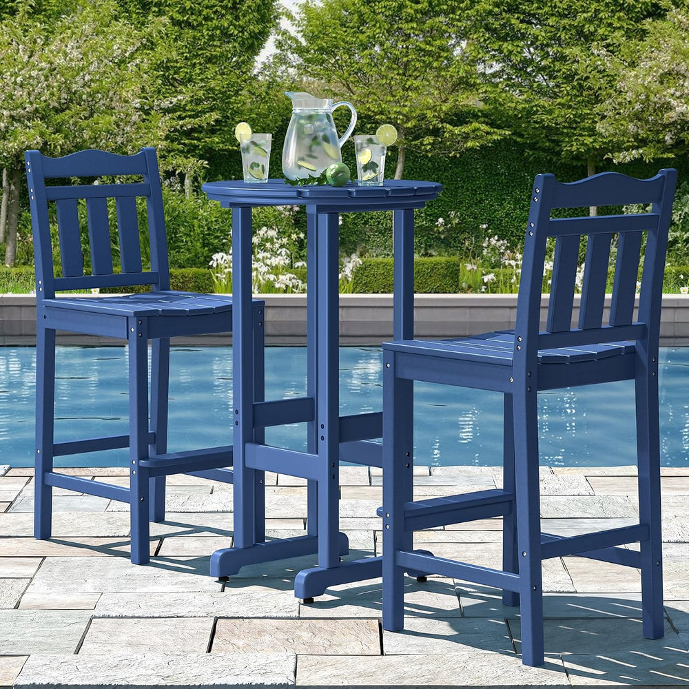 nalone 40" Outdoor Bar Table, All Weather HDPE Bar Height Patio Table Co...
