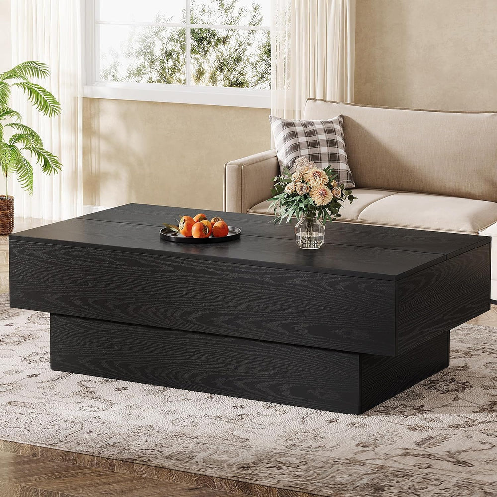 Tribesigns 55-Inch Wooden Coffee Table, Modern Rectangular Tea Table, Large C...