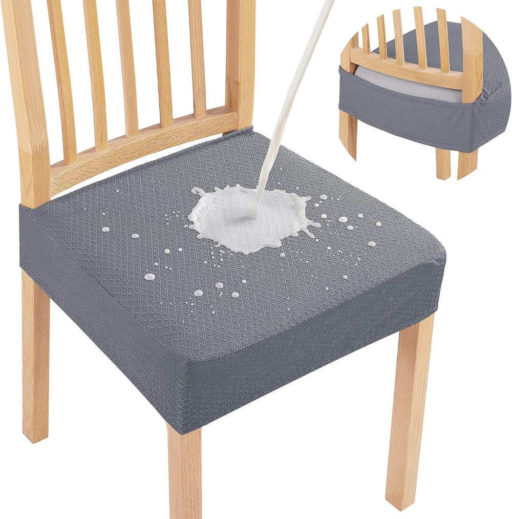 Smiry Waterproof Seat Covers for Dining Room Chairs, Set of 6