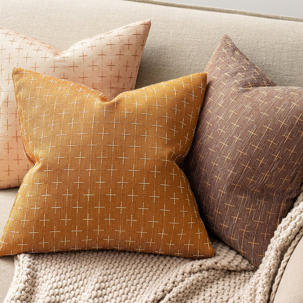 MIULEE Pack of 2 Decorative Burlap Linen Spring Throw Pillow Covers Farmhouse...