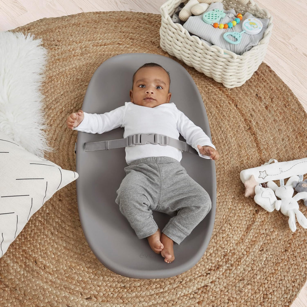 Evolur Eva Changing Pad, Waterproof EVA Foam, Safety Strap, Dark Gray