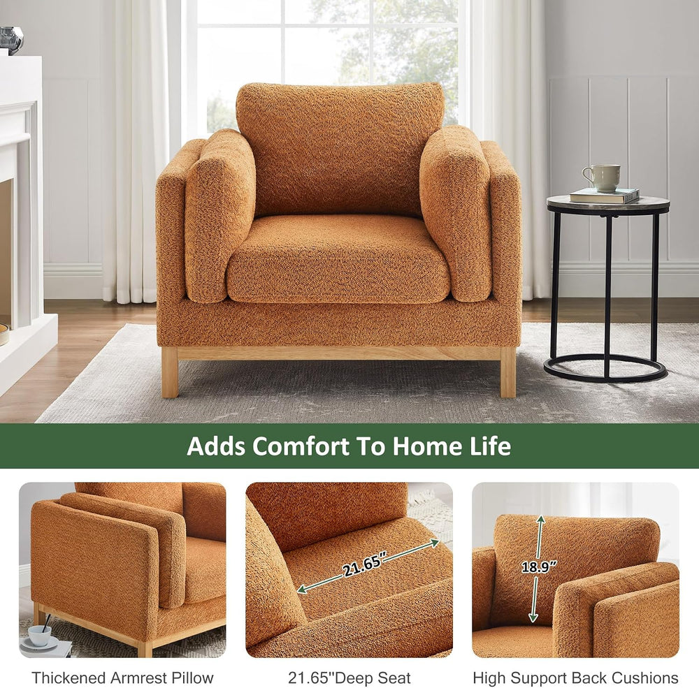 VANOMi 41.34" Oversized Accent Chair, Modern Upholstered Armchair