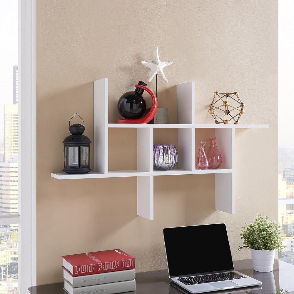 Danya B. Cantilever Cubby Decorative Modern Wall Mount Shelf – Horizontal or ...