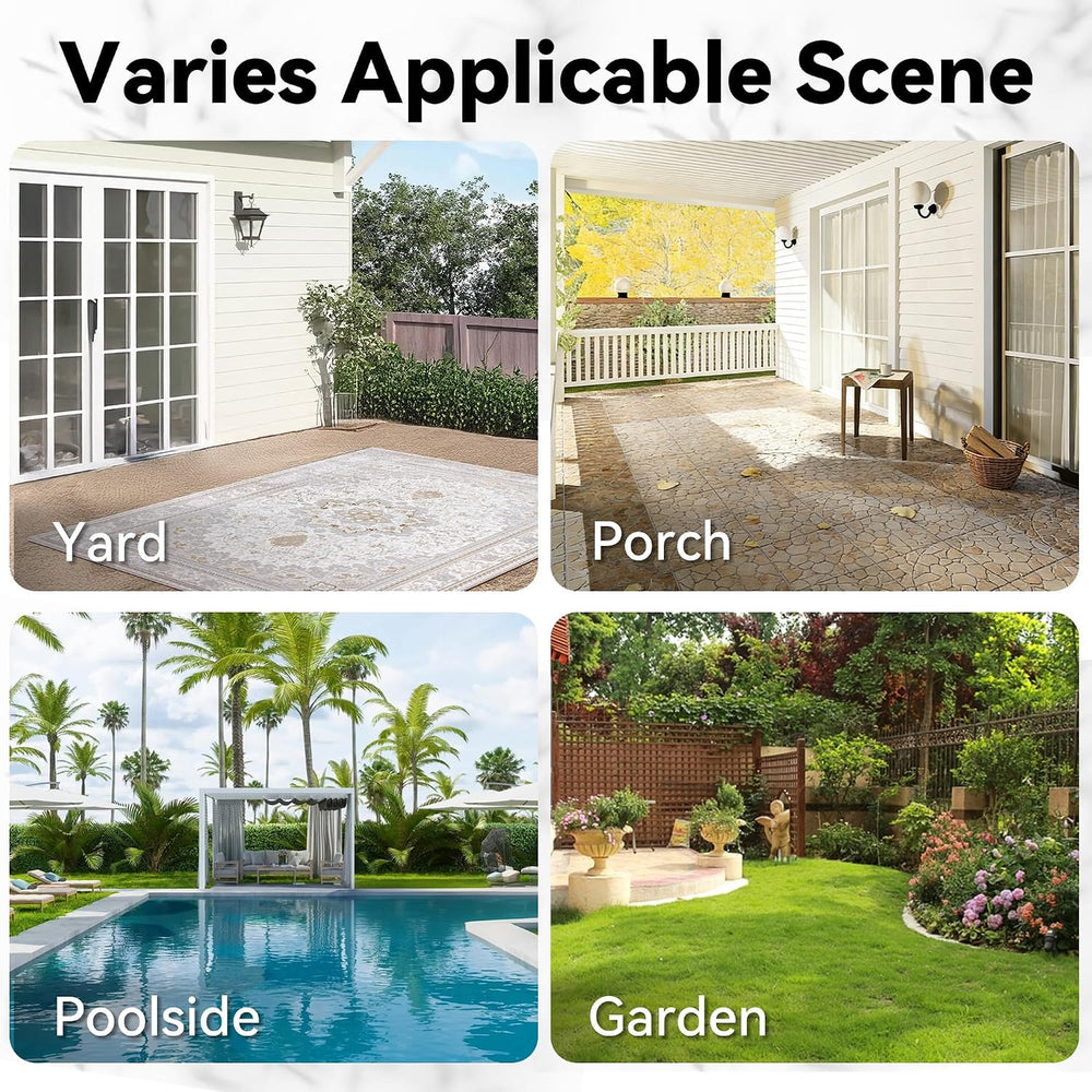 4 Piece Outdoor Wicker Patio Furniture Set, Patio Chairs Set with Thickened O...