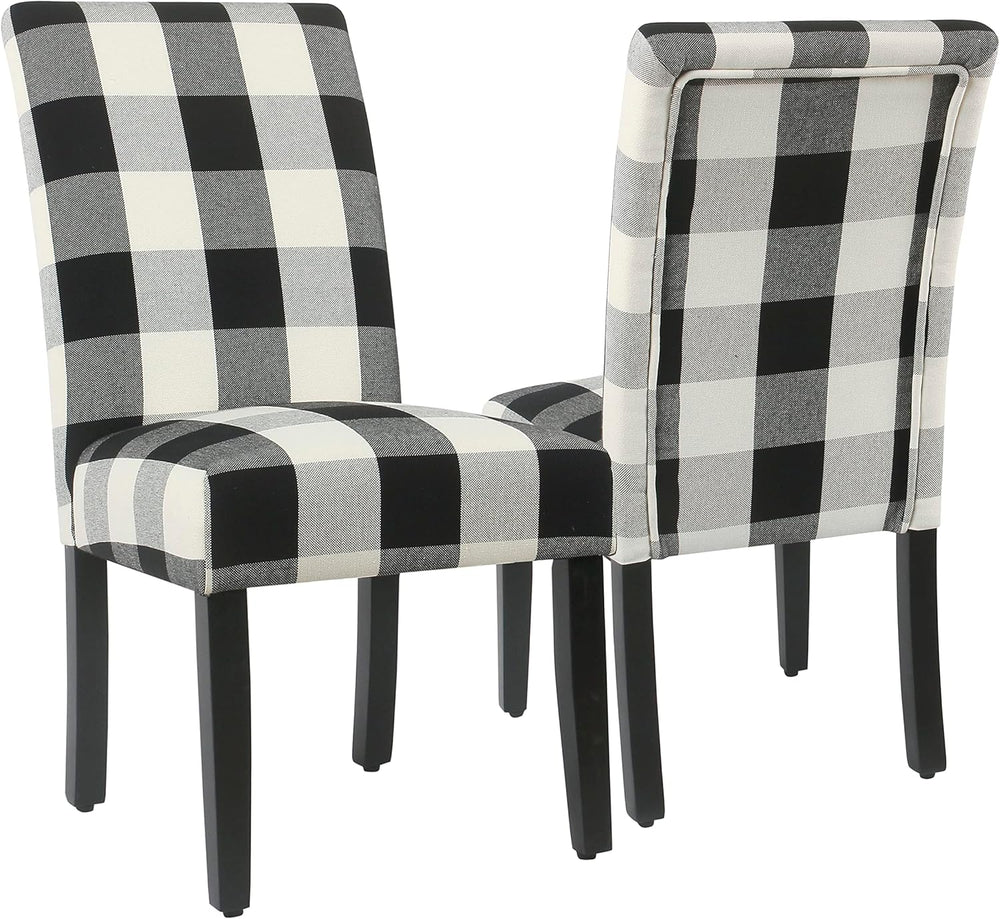 HomePop Parsons Dining Chair - Black Plaid (Set of 2)