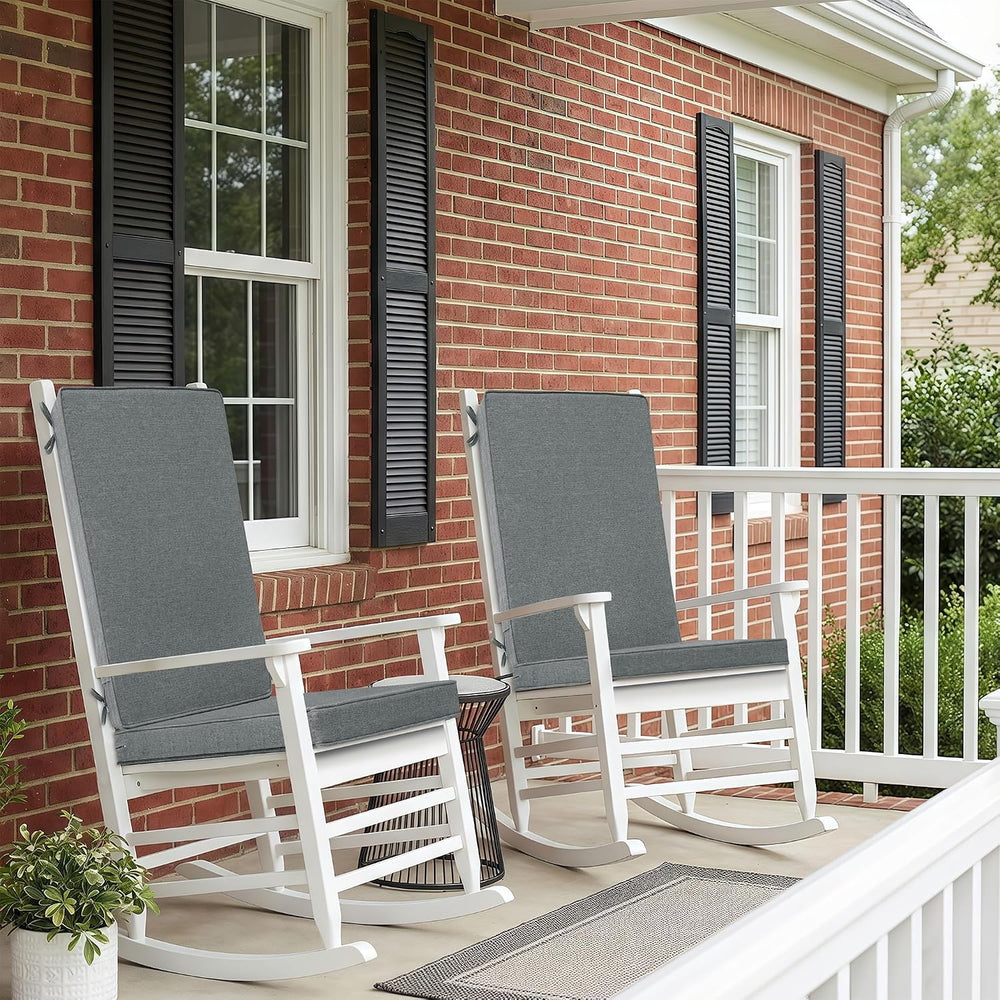 Outdoor Chair Cushions 20x20 Inch, Set of 4, Dark Grey