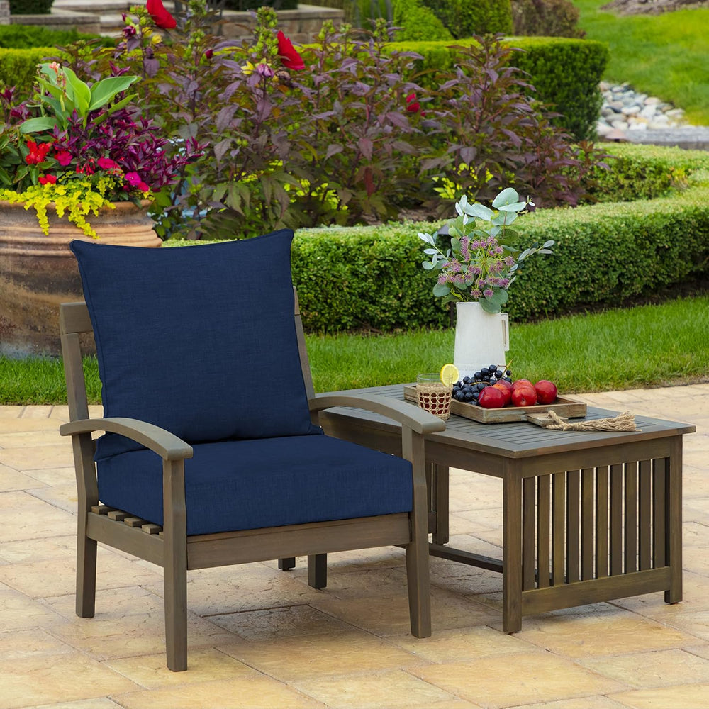 Arden Outdoor Chair Cushions, Patio Furniture, 22x24 Foam Deep Seat, 4 Sets