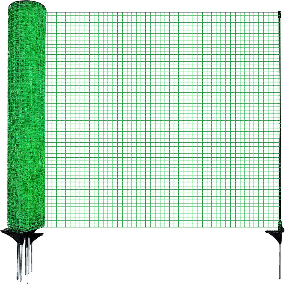 Temporary Fence with Posts,4'x50' Safety Barrier for Dog Snow Plastic...