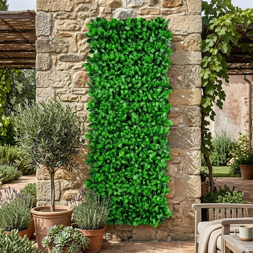 NatraHedge 20''X50'' Artificial Privacy Grass Wall Decor, Lau...