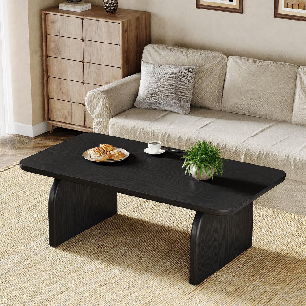 Tribesigns Rectangle Coffee Table, 47-Inch Wood Rectangular Living Room Table...