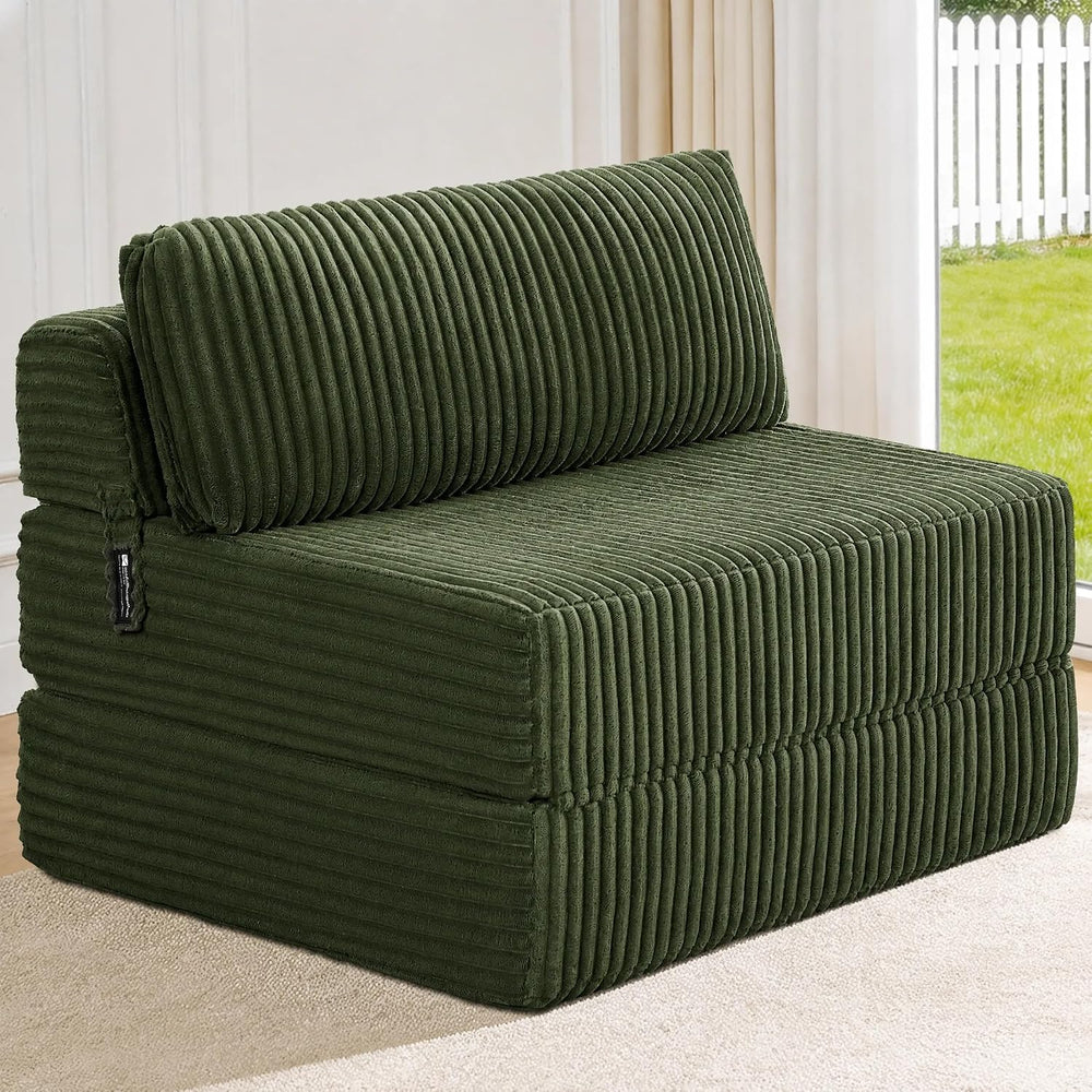 Folding Sofa Bed Convertible 4 in 1 Sleeper Chair Green Twin