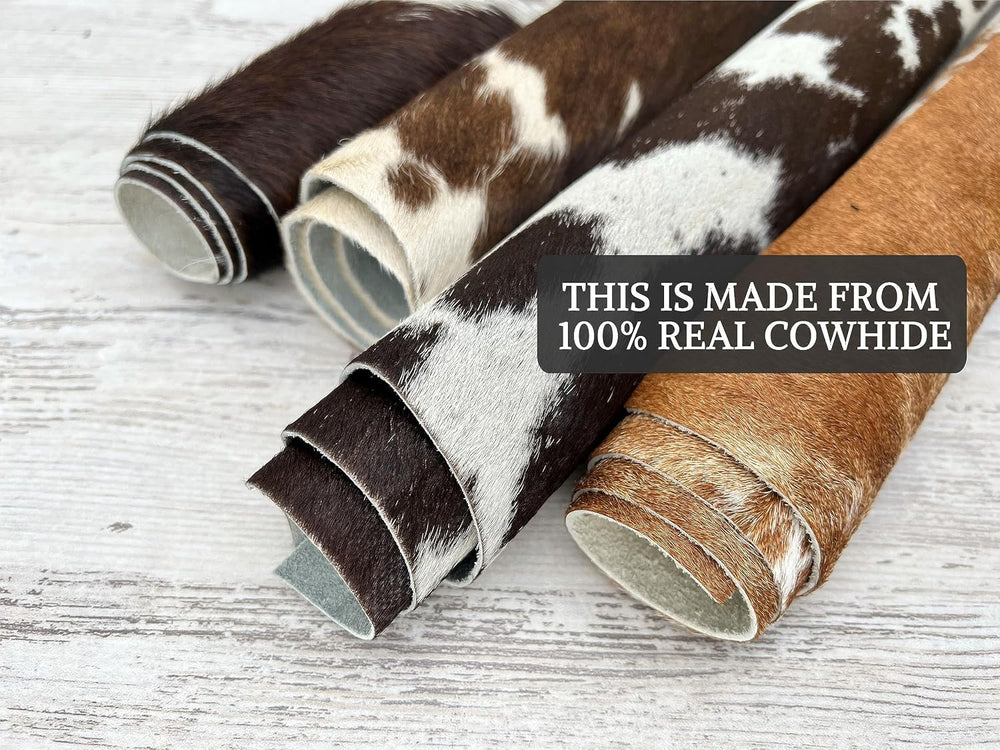 Pack of 2 Set Dark Brown Real Cowhide Genuine Leather Cushion Covers Throw Pi...