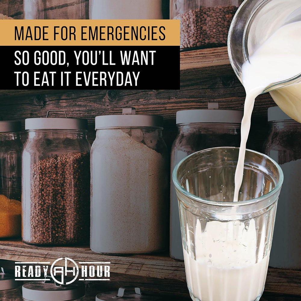 Ready Hour, Bulk Powdered Milk, Real Non-Perishable Whey, 25-Year Shelf Life,...