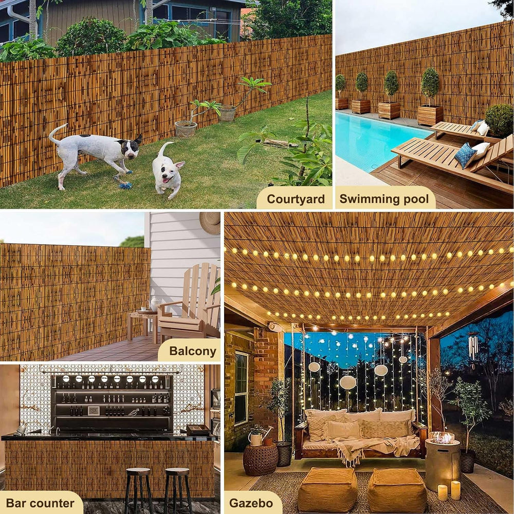 Reed Fencing Rolls,Patio Privacy Screen,Decorative Bamboo Fence Rolls for Pat...