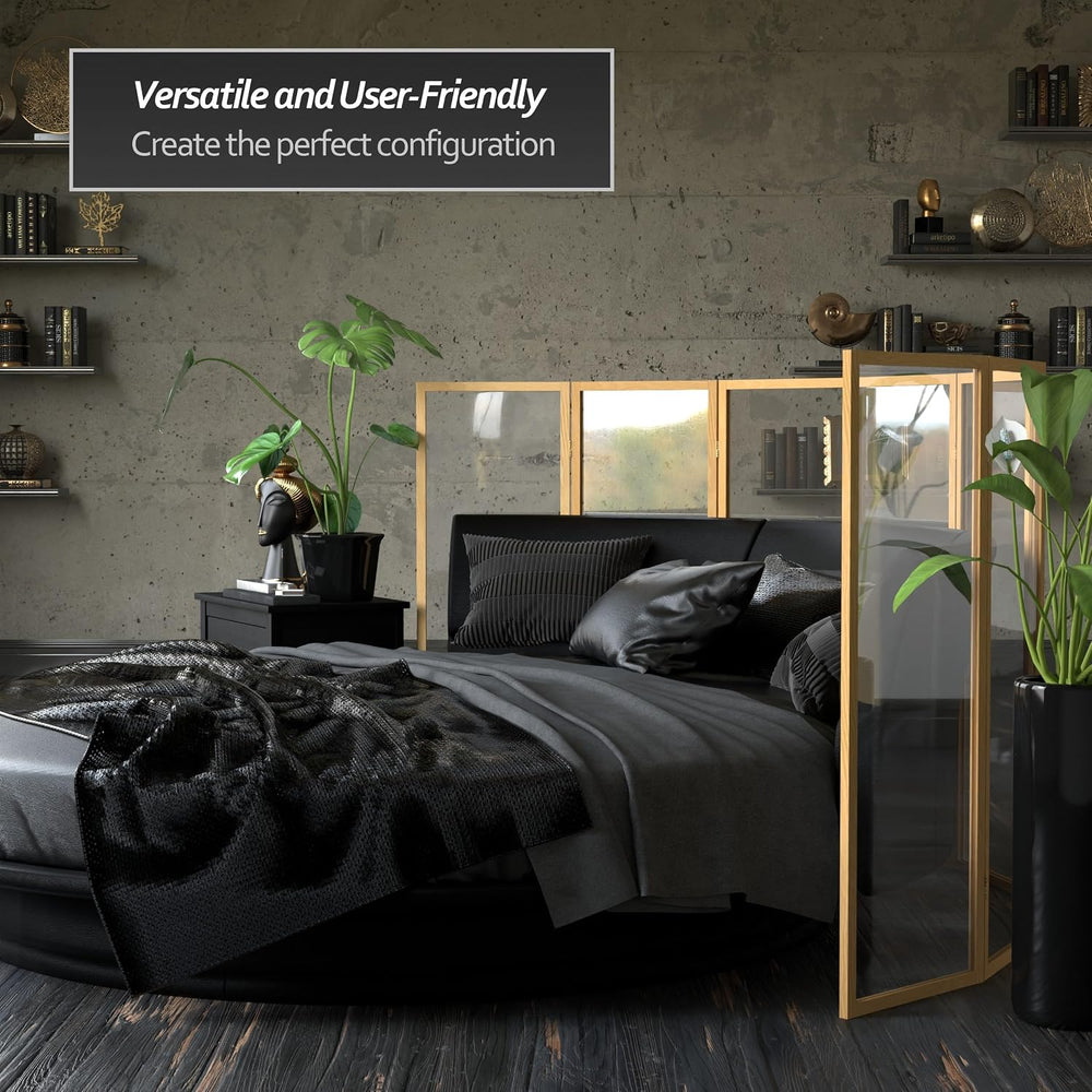 4 ft. Short Clear Plastic Partition Natural 3 Panel