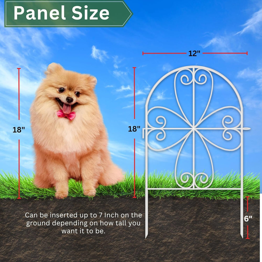ShopLaLa Animal Barrier (20 Panels) 12x24in Decorative White Fences for Dog