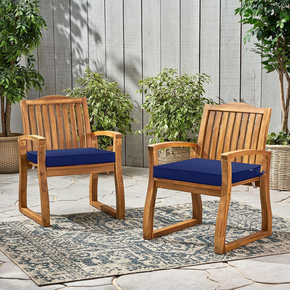 Outdoor Chair Cushions Set of 2, 19 x 19 x 3 Inch Seat Pads