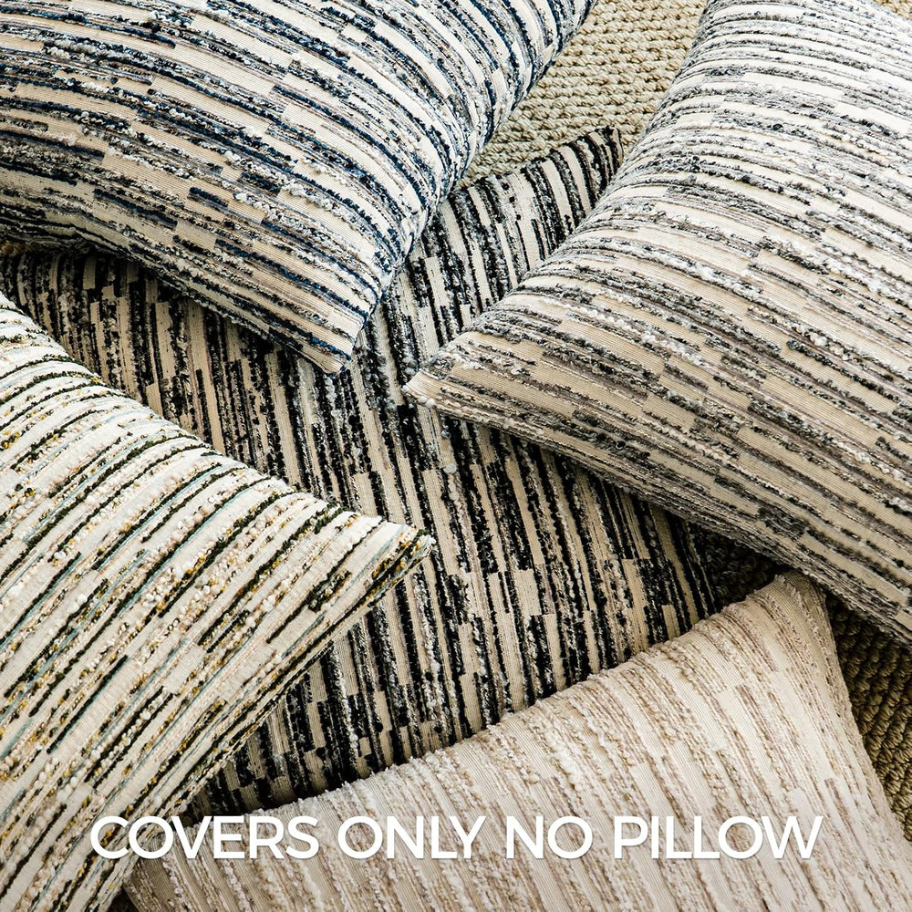 Boho Striped Decorative Throw Pillow Covers 26"X26" Set of 2,Moss G...