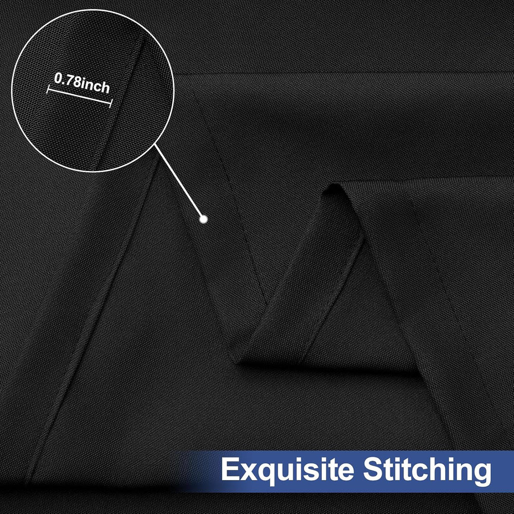 homing 4 Packs 6 Foot Rectangle Black Elastic Fitted Table Cloth