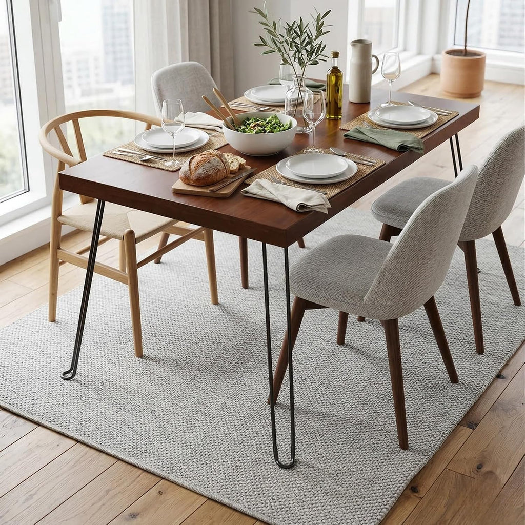 Sleekform Wooden Folding Dining Table for 4, 47 x 30 Inch