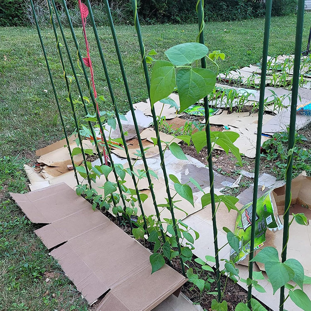 Garden Stakes, 57 Inch (Approx 5Ft) Steel Tomato Plant Stakes, 20 Pack