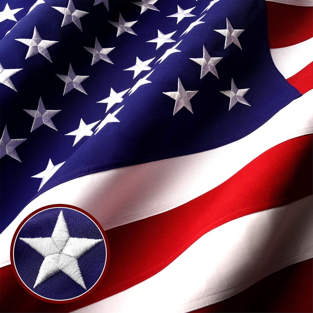 G128 8x12 Ft American Flag Deluxe TearProof Series, Featuring Super Tough Spu...