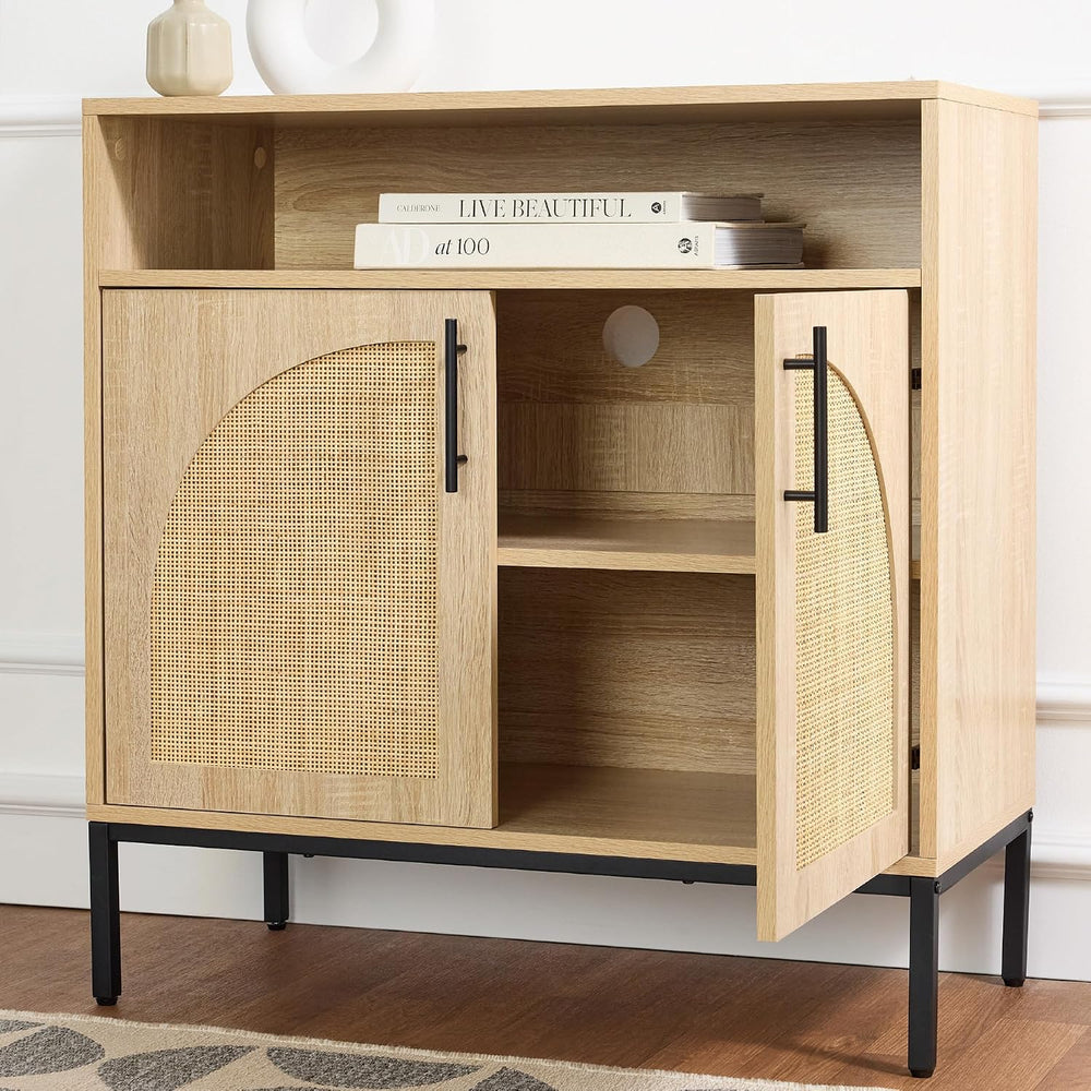 Best Choice Products Rattan Sideboard Buffet Cabinet, Entryway Table, Accent ...