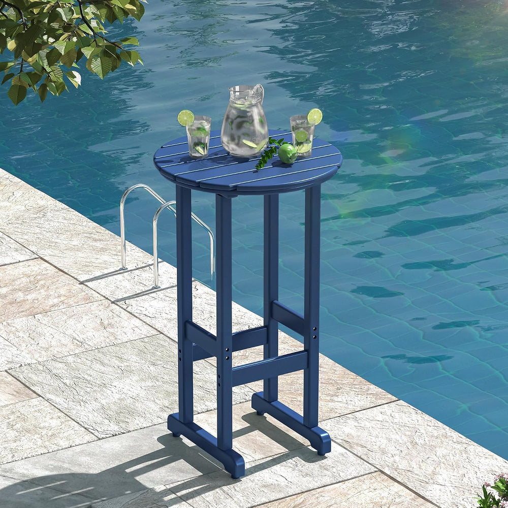 nalone 40" Outdoor Bar Table, All Weather HDPE Bar Height Patio Table Co...