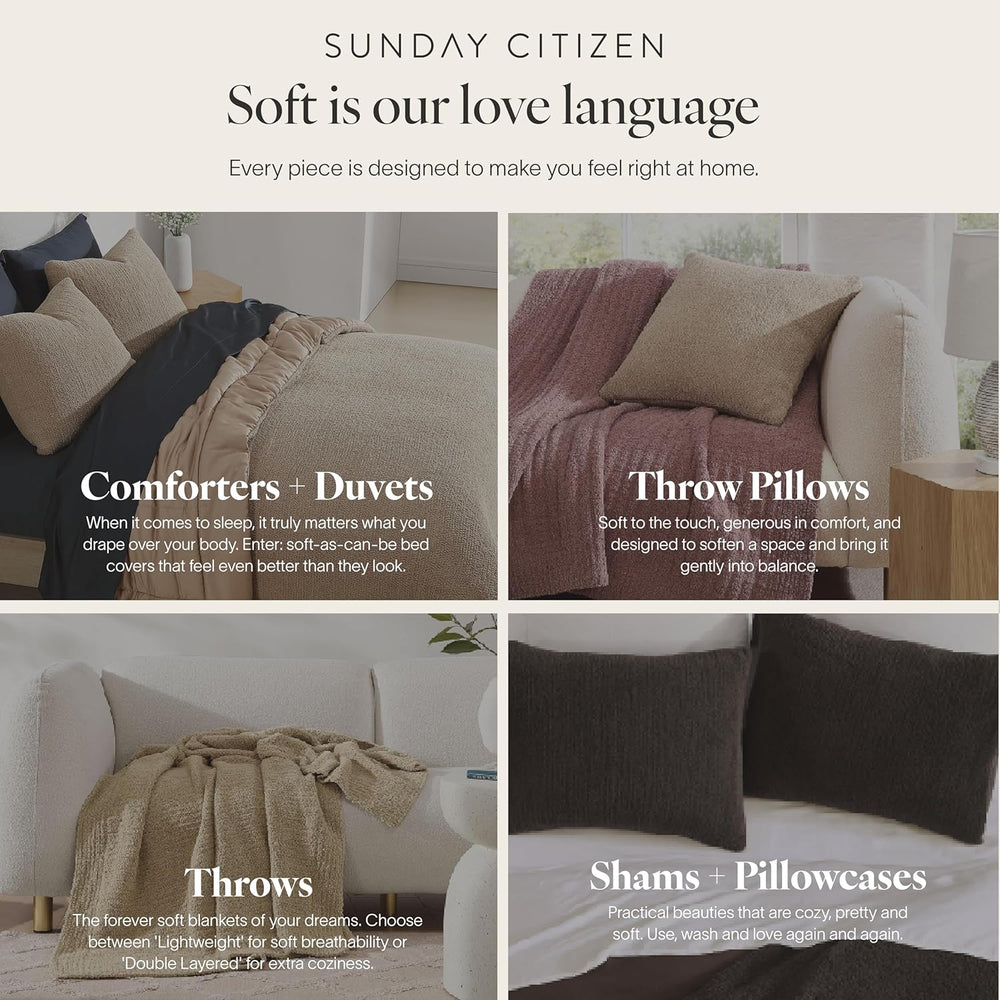 Sunday Citizen Snug Throw Pillow – Soft Memory Foam Decorative Pillow, Plush ...