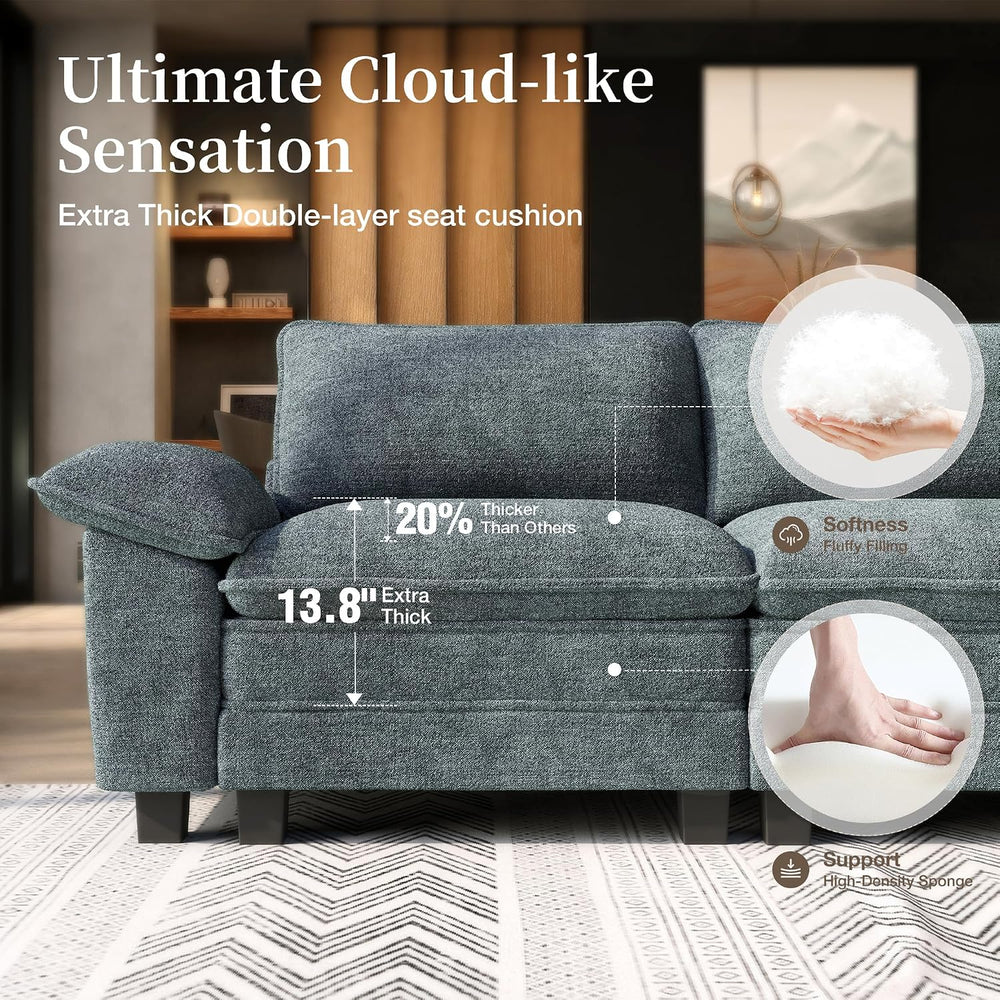 SUNSHINE VALLEY Modular Chaise Lounge Chair - Armchair Sofa with Ottoman