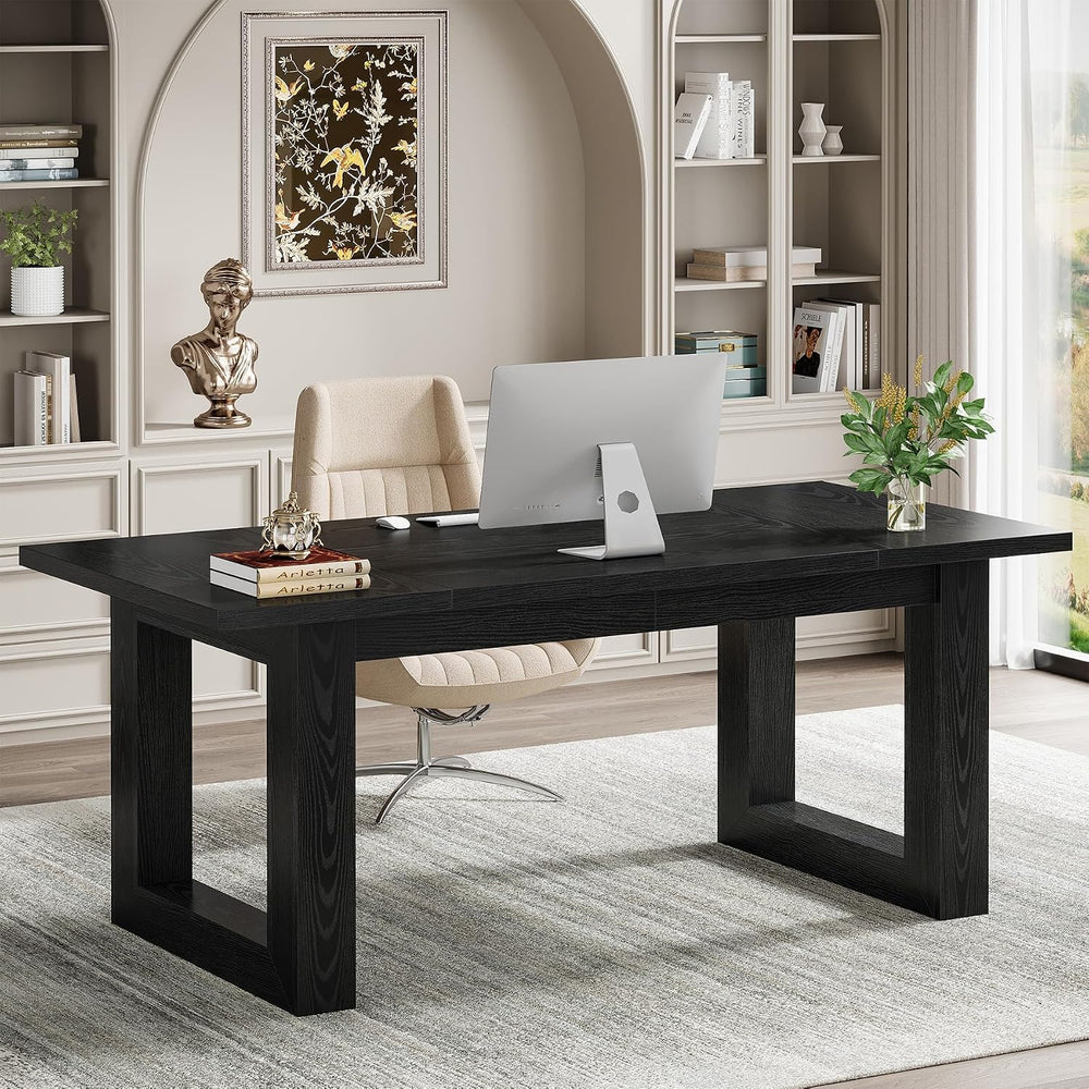 Tribesigns 63-Inch Executive Desk, Modern Wood Office Desk, Large Computer Ta...