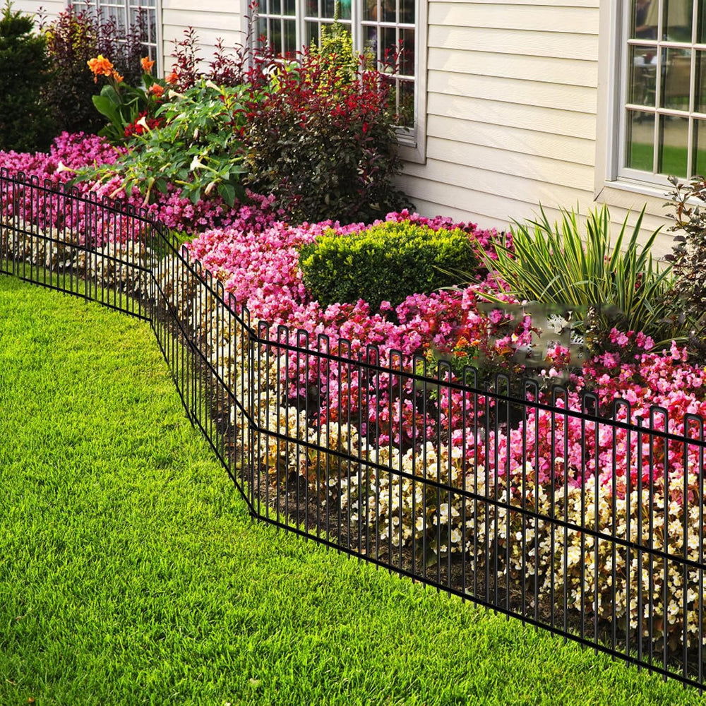 25 Panels No Dig Animal Barrier Fence, 32in(H) x 49ft(L) Garden Edging Border...