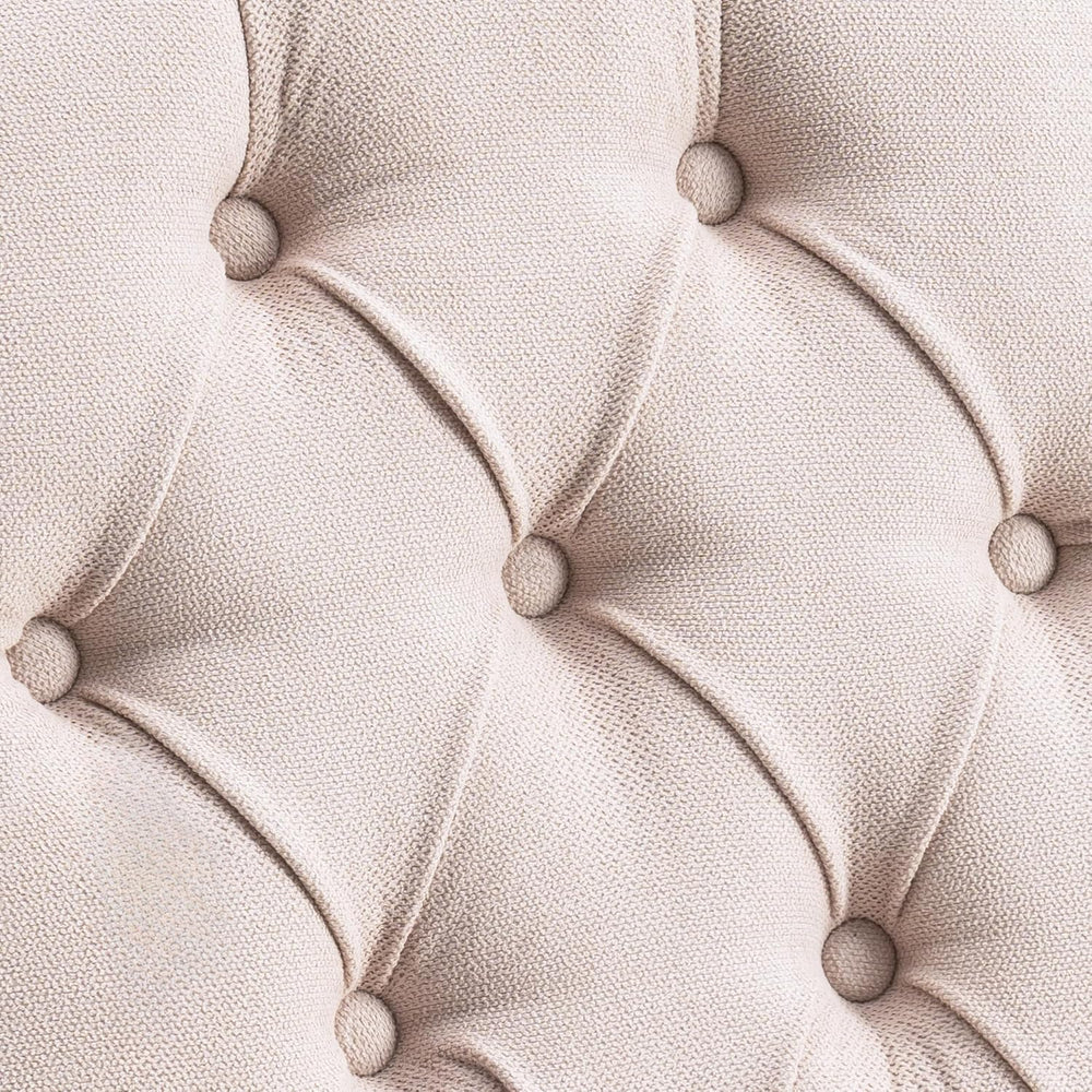 Tufted Dining Chair Fabric Button Upholstered Modern Kitchen Diner Set of 6