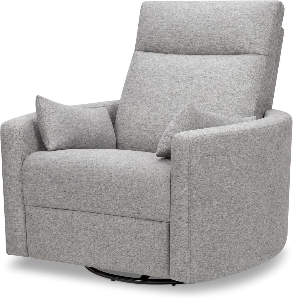 DaVinci Atlas Upholstered Recliner & Swivel Glider, Frost Grey