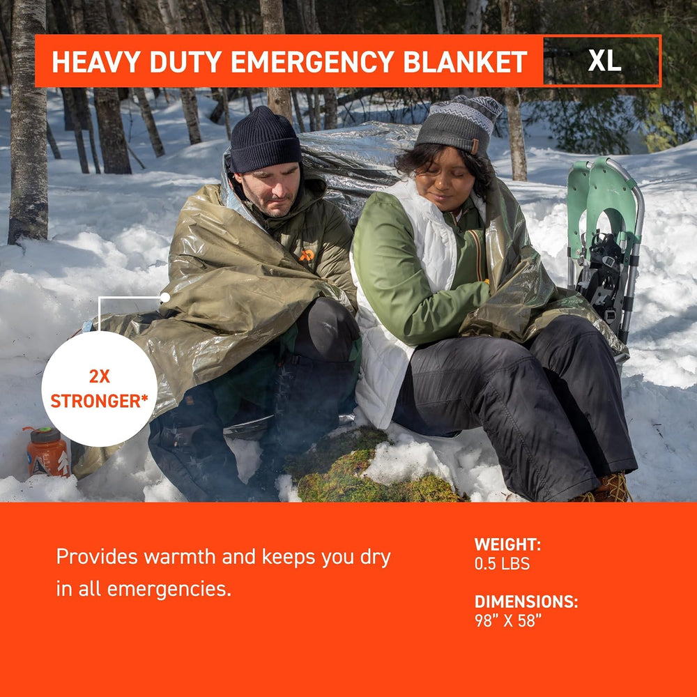 SOL 90% Heat Reflective Emergency Blanket, 58 x 98, 3.2 oz, Green