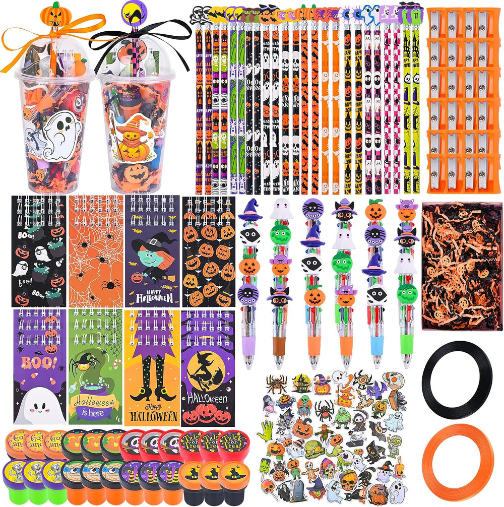 LiYiQ 24 Set 247 Pcs Halloween Party Favors Return Gifts for Party, Student S...