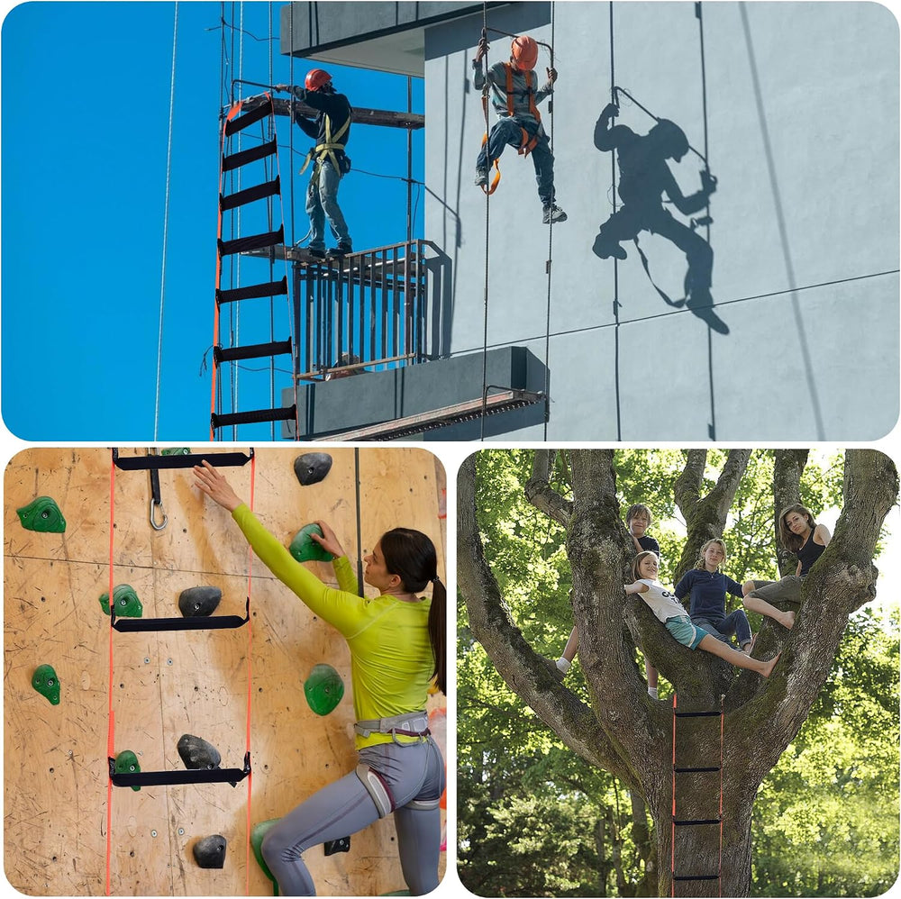 Rope Ladder, Fire Escape Safety Ladder Emergency of Deploys Quickly,2 Story H...