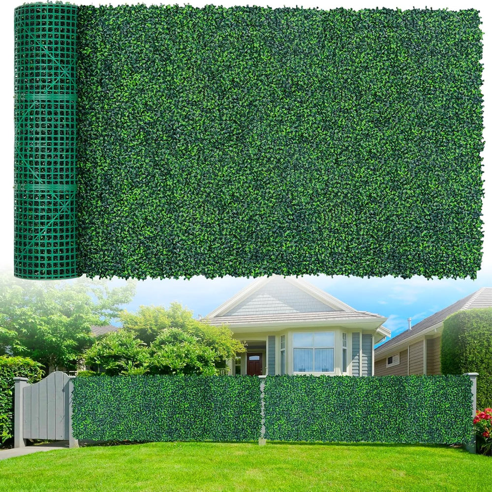 Grooy 48"x 120"(40 sq.ft) Artificial Boxwood Grass Wall Roll Panels