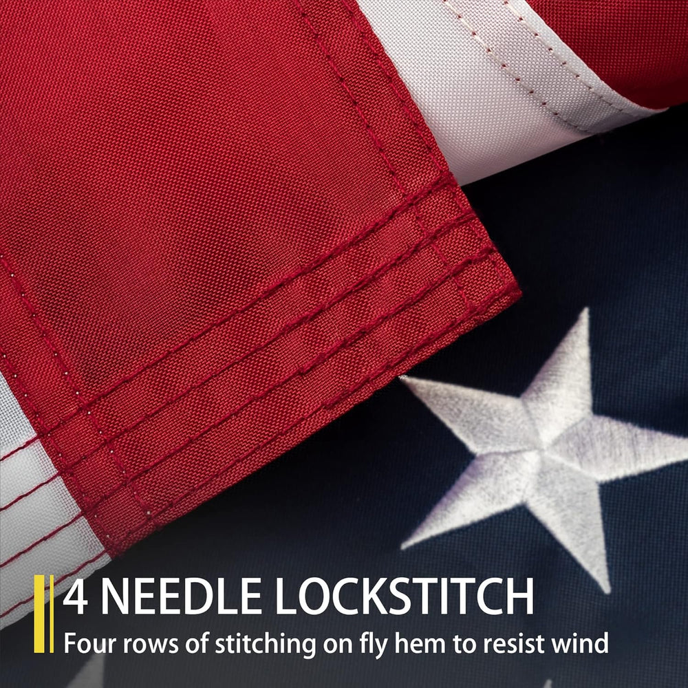American Flag 10x15 FT Outdoor, Heavy Duty High Wind US Flag for Outside