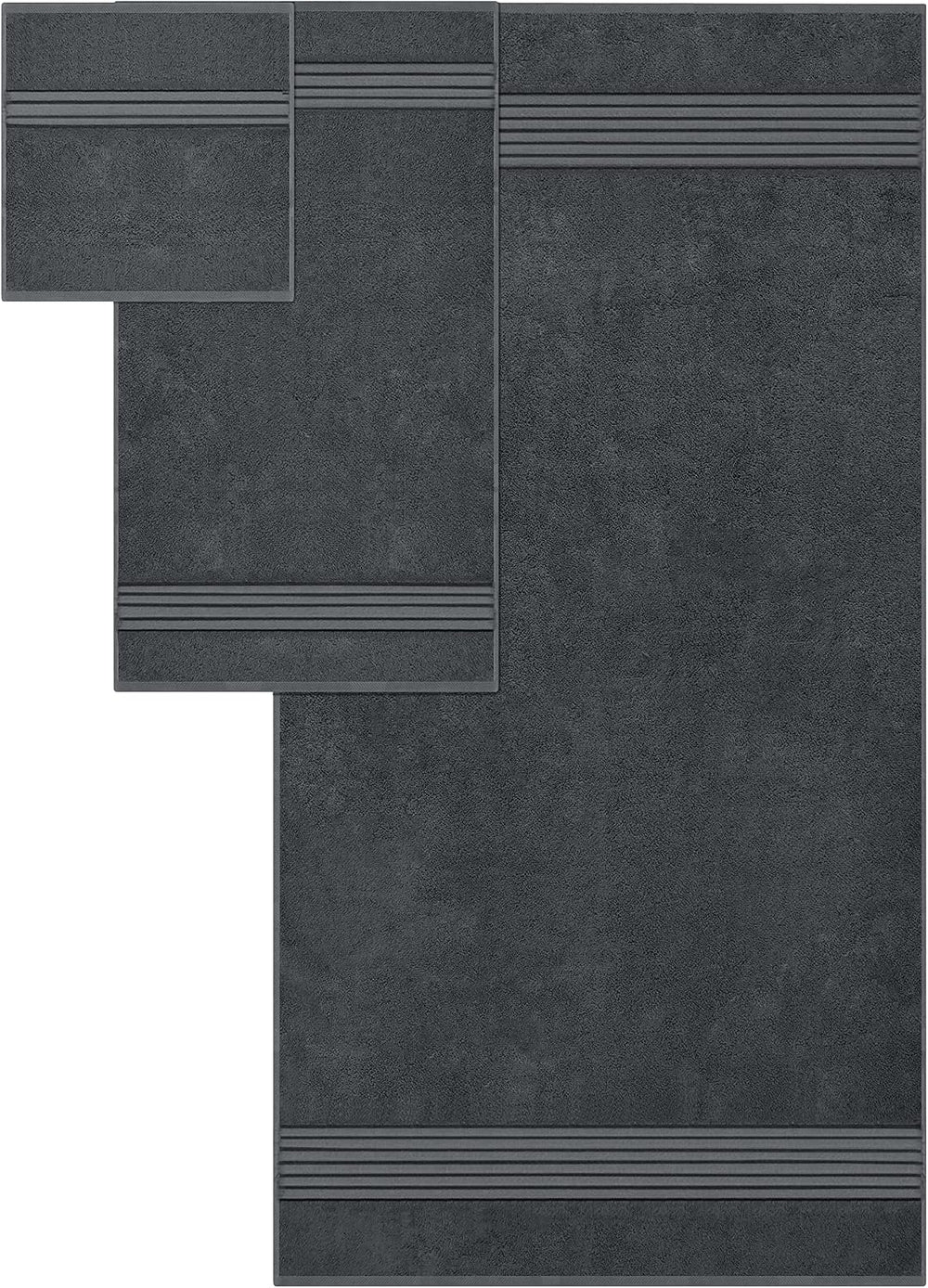 Utopia Towels 8 Piece Premium Towel Set, 2 Bath 2 Hand 4 Wash, Grey