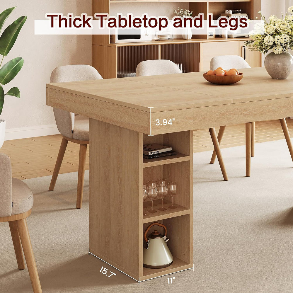 IDEALHOUSE 71” Executive Desk with Cabinet Storage, Farmhouse Home Office Des...