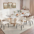 LUE BONA Modern Dining Chairs Set of 4, Beige