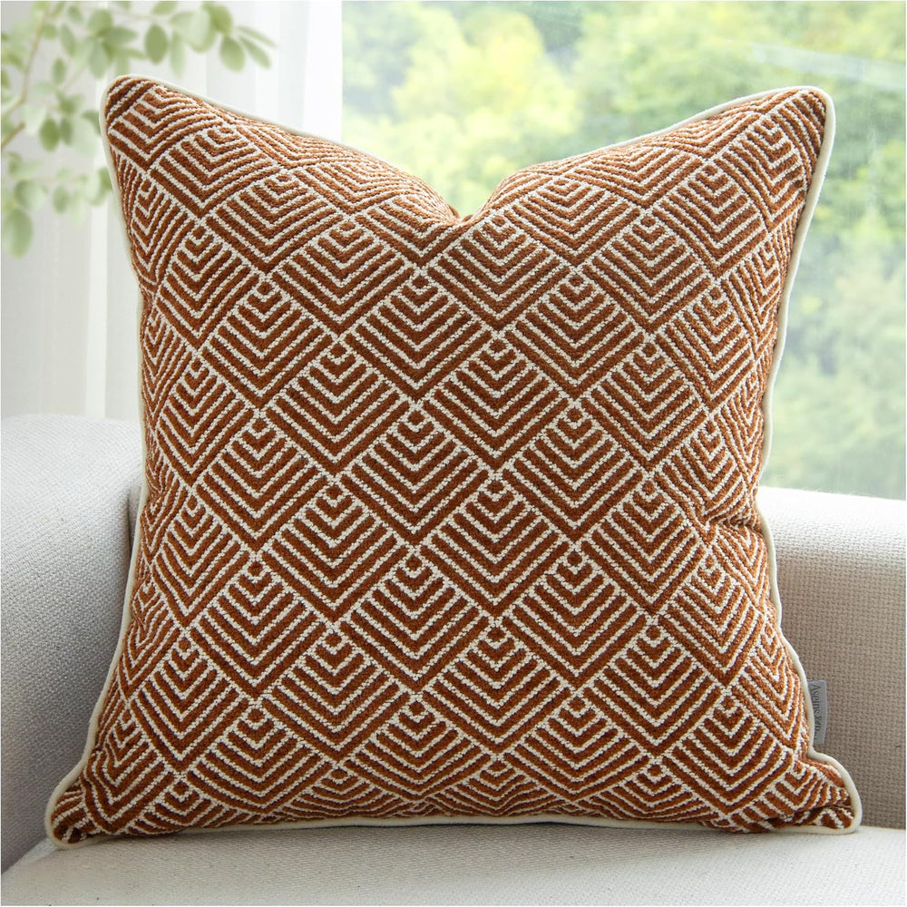 Brown Decorative Throw Pillow Covers 18"x18"